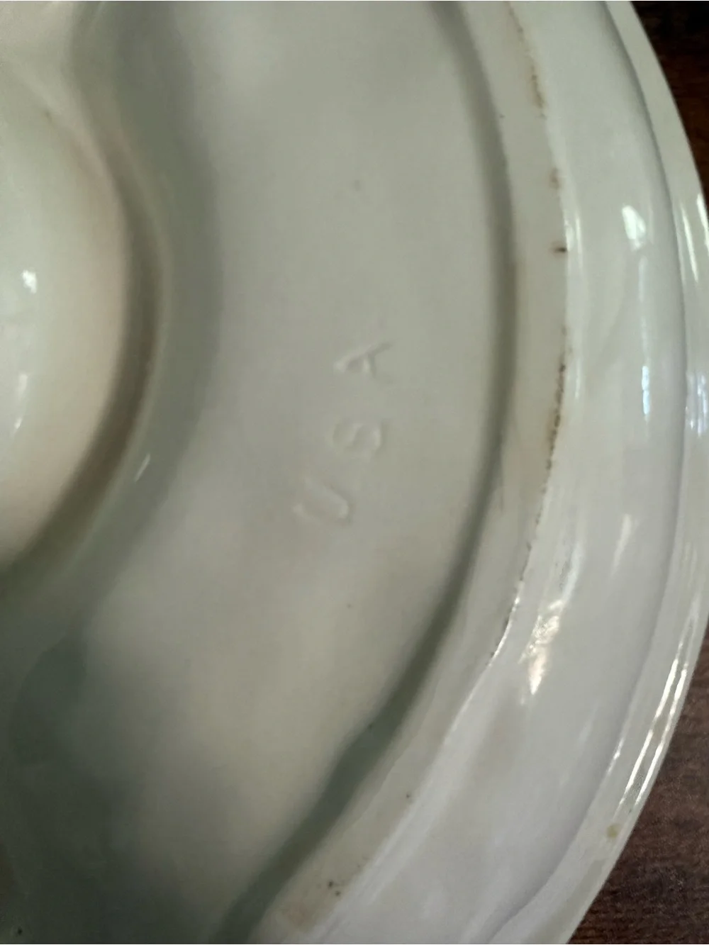 Mid Century MCM White Ceramic Grape Cluster Divided Snack / Relish Dish USA 3117